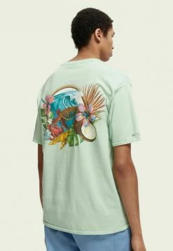 Scotch & Soda RELAXED FIT - T-shirt Imprimé - Mint -Scotch & Soda Soldes dbef9492090c43578486303678776fc1