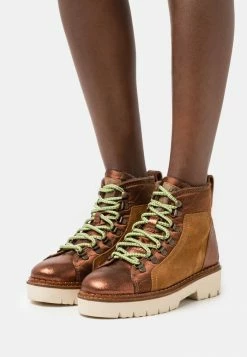 Scotch & Soda OLIVINE - Bottines à Lacets - Cognac/multicolor