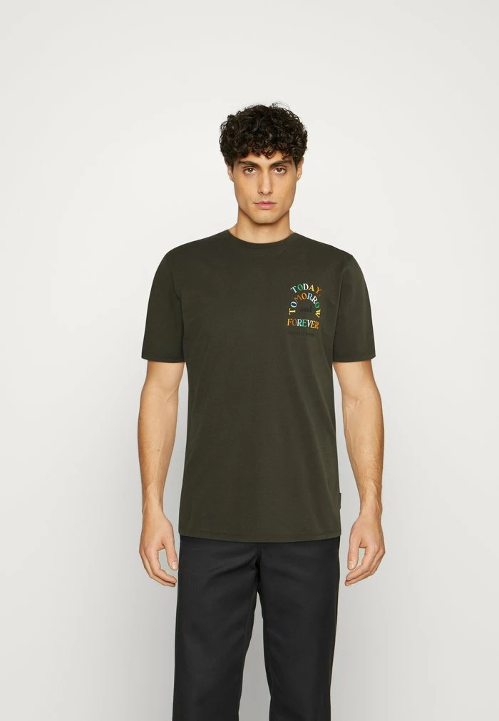 Scotch & Soda REGULAR FIT ARTWORK - T-shirt Imprimé - Dark Green 1 Scotch & Soda REGULAR FIT ARTWORK - T-shirt Imprimé - Dark Green