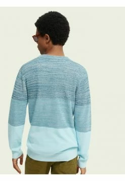 Scotch & Soda STRIPED STRUCTURE - Pullover - Blue -Scotch & Soda Soldes df2511d930f449f7b6bf4839a6ec1fb7