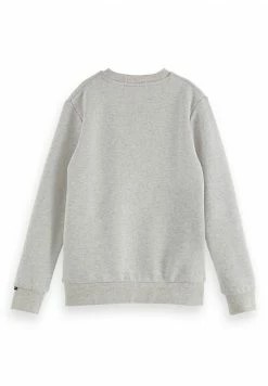 Scotch & Soda DOUBLE FACED WITH ARTWORK - Sweatshirt - Grey Melange -Scotch & Soda Soldes e00f833cb59b48669161702e55d2cc65