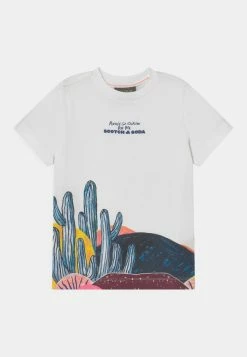 Scotch & Soda ABEL REGULAR FIT ARTWORK - T-shirt Imprimé - Ecru