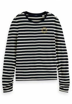 Scotch & Soda TEE WITH ROUNDED SPECIAL SLEEVES - T-shirt à Manches Longues - Combo -Scotch & Soda Soldes e06f7b8a78f94c9b888b70b54530ae95