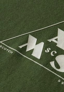 Scotch & Soda LONG SLEEVED ARTWORK - T-shirt à Manches Longues - Military -Scotch & Soda Soldes e07341a287d84eea9110aa0ec105d754