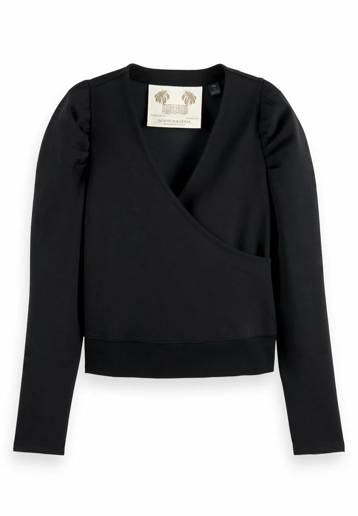 Scotch & Soda WRAPOVER - Sweatshirt - Black 4 Scotch & Soda WRAPOVER - Sweatshirt - Black – Image 4