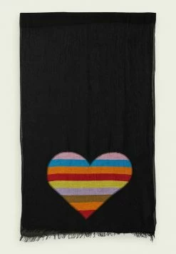 Scotch & Soda BORN TO LOVE - Écharpe - Black -Scotch & Soda Soldes e2f4d6f209844914a688f312c90ffe72