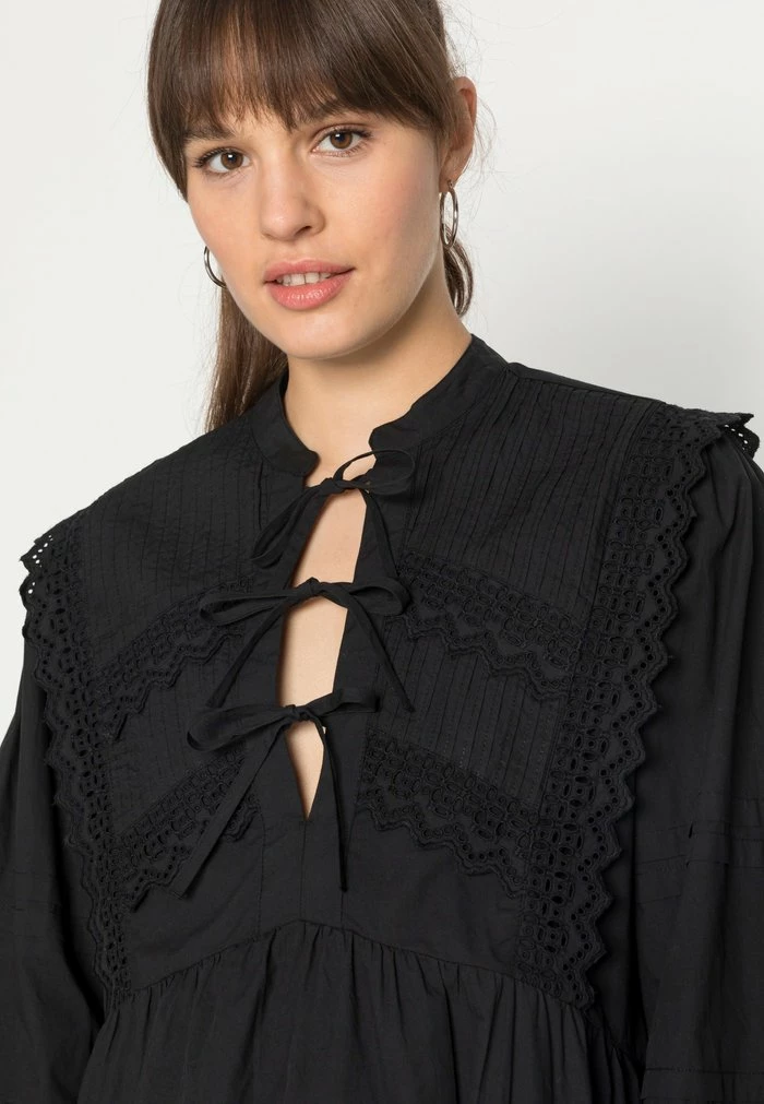 Scotch & Soda BRODERIE ANGLAISE MINI DRESS - Robe De Jour - Black 5 Scotch & Soda BRODERIE ANGLAISE MINI DRESS - Robe De Jour - Black – Image 5