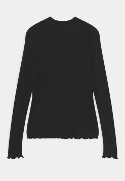 Scotch & Soda LONG-SLEEVED RUFFLE - T-shirt à Manches Longues - Black