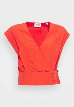 Scotch & Soda V NECK WRAP OVER - Blouse - Poppy -Scotch & Soda Soldes e84eb71185aa465a9bd5630d2cb03968