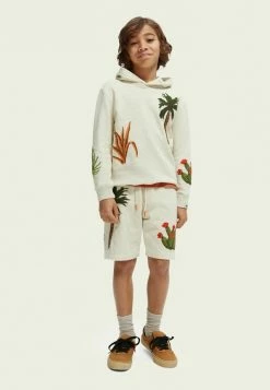 Scotch & Soda EMBROIDERED - Short - Ecru Melange