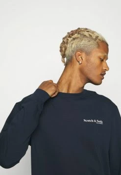 Scotch & Soda LONGSLEEVE TEE WITH CHEST PRINT - T-shirt à Manches Longues - Night -Scotch & Soda Soldes e8f273c545ea44bcb458566f79c6d839