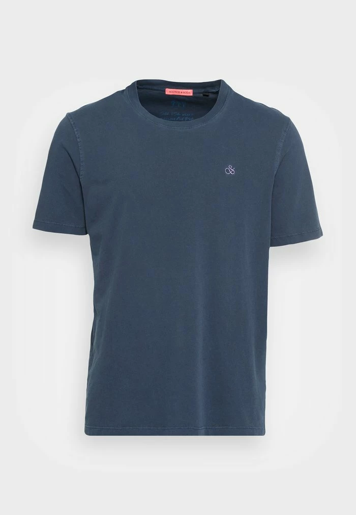 Scotch & Soda GARMENT DYED CREWNECK TEE WITH EMBROIDERY LOGO - T-shirt Basique - Navy 4 Scotch & Soda GARMENT DYED CREWNECK TEE WITH EMBROIDERY LOGO - T-shirt Basique - Navy – Image 4