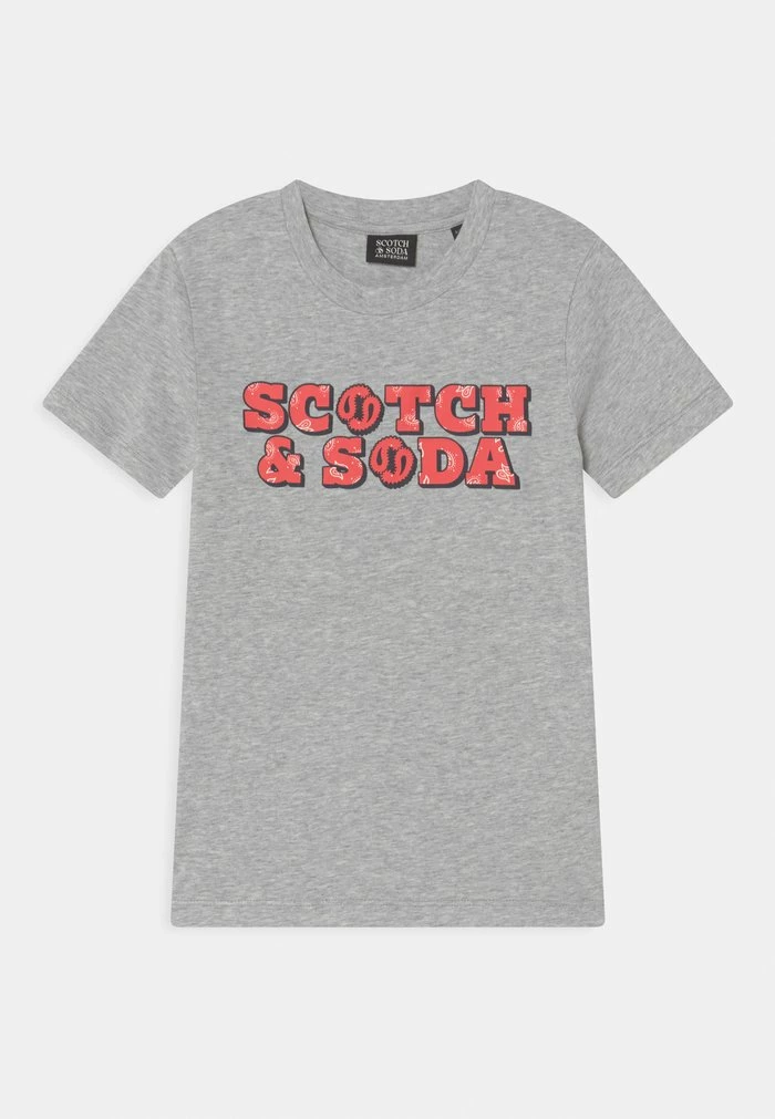 Scotch & Soda REGULAR FIT ARTWORK - T-shirt Imprimé - Grey Melange 1 Scotch & Soda REGULAR FIT ARTWORK - T-shirt Imprimé - Grey Melange