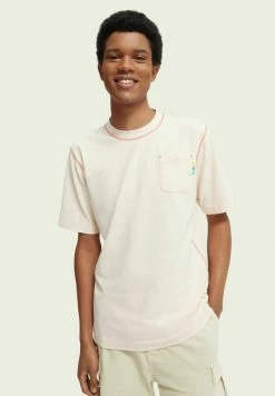 Scotch & Soda WASHED - T-shirt Imprimé - Pink Icon Melange