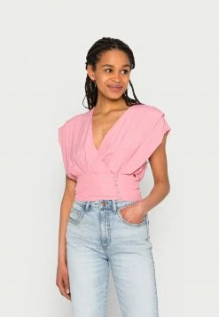 Scotch & Soda V NECK WRAP OVER - Blouse - Watermelon