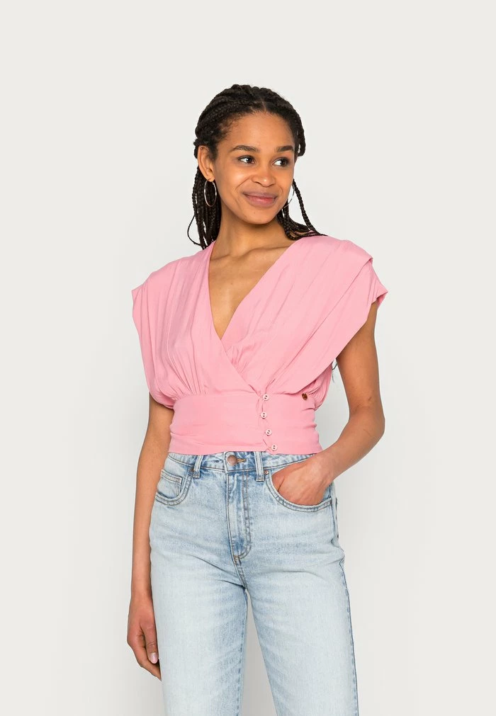 Scotch & Soda V NECK WRAP OVER - Blouse - Watermelon 1 Scotch & Soda V NECK WRAP OVER - Blouse - Watermelon