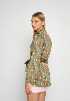 Scotch & Soda PRINTED BELTED SINGLE BREASTED - Blazer - Mottled Olive -Scotch & Soda Soldes ed2b42d86754444fa9f22b17a6078476