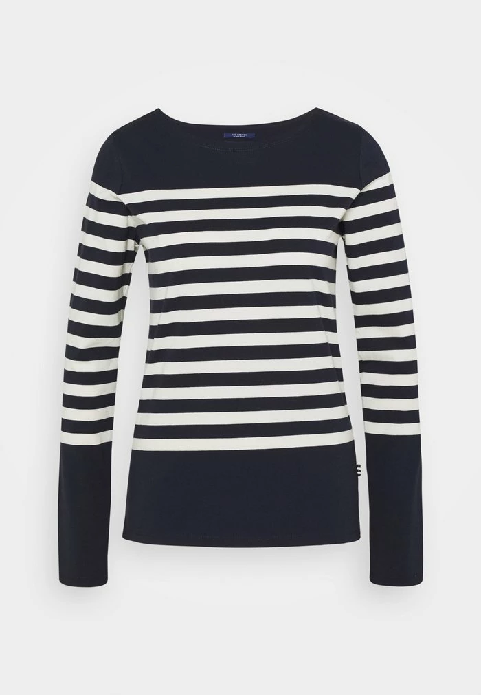 Scotch & Soda CLASSIC ENGINERED LONG SLEEVE - T-shirt à Manches Longues - Dark Blue 1 Scotch & Soda CLASSIC ENGINERED LONG SLEEVE - T-shirt à Manches Longues - Dark Blue