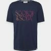 Scotch & Soda LOGO GRAPHIC - T-shirt Imprimé - Marine
