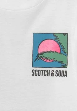 Scotch & Soda RELAXED LONG SLEEVED ARTWORK - T-shirt à Manches Longues - White -Scotch & Soda Soldes f009d82a31e442c285f869dea890c18a