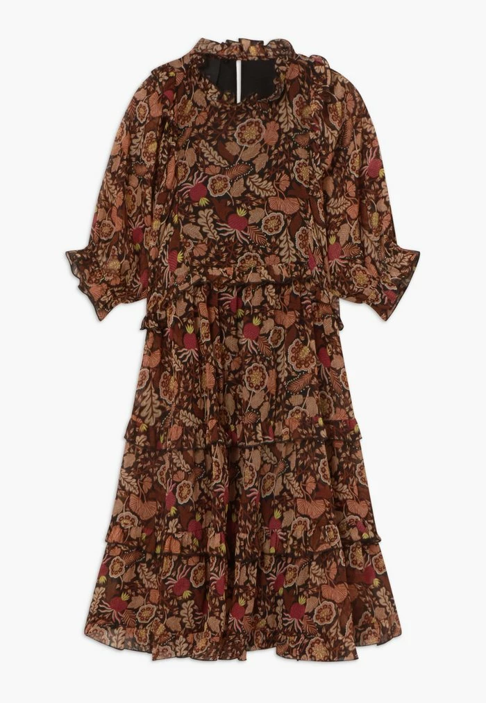Scotch & Soda LENGTH DRESS WITH RUFFLES - Robe De Jour - Combo A Copper 1 Scotch & Soda LENGTH DRESS WITH RUFFLES - Robe De Jour - Combo A Copper