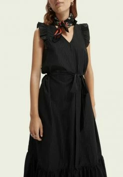 Scotch & Soda Robe Longue - Black -Scotch & Soda Soldes f0889749736645ba95316f2c4d069df5