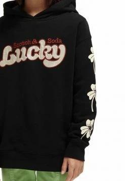 Scotch & Soda RELAXED-FIT ARTWORK HOODIE - Sweatshirt - Black -Scotch & Soda Soldes f1bb183ae5ae407087c57b88eac742d4