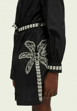 Scotch & Soda EMBROIDERED - Robe De Jour - Black -Scotch & Soda Soldes f2e9fbbeb607435e8e59a4b8e0ff9a29