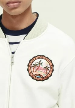 Scotch & Soda Blouson Bomber - Denim White -Scotch & Soda Soldes f362b1cab49a41199a884af8207d8b22