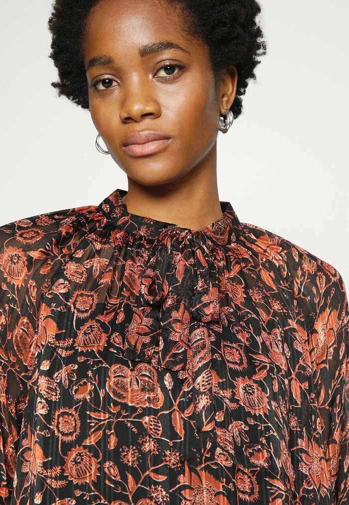 Scotch & Soda SHEER RECYCLED RUFFLE - Blouse - Red 4 Scotch & Soda SHEER RECYCLED RUFFLE - Blouse - Red – Image 4