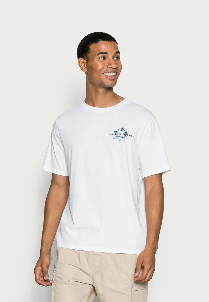 Scotch & Soda GRAPHIC CREWNECK - T-shirt Imprimé - White 1 Scotch & Soda GRAPHIC CREWNECK - T-shirt Imprimé - White