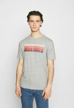 Scotch & Soda LOGO - T-shirt Imprimé - Grey Melange