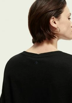 Scotch & Soda T-shirt Basique - Black -Scotch & Soda Soldes f80ff7af16c543b6812cf2db9a27bdf1