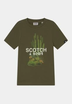 Scotch & Soda REGULAR FIT ARTWORK - T-shirt Imprimé - Military