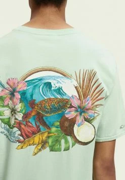 Scotch & Soda RELAXED FIT - T-shirt Imprimé - Mint -Scotch & Soda Soldes f878debcc66c41cdbdc593337cbc5c67
