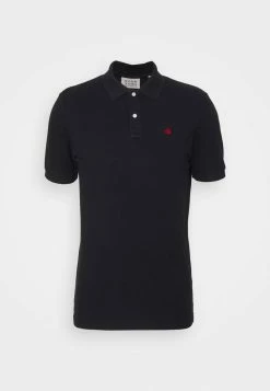 Scotch & Soda ORGANIC GARMENT DYE POLO - Polo - Black -Scotch & Soda Soldes f937cb0f54544066974670628455efea