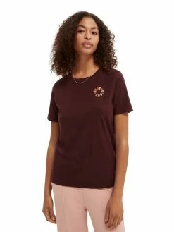 Scotch & Soda CREW NECK TEE - T-shirt Basique - Wine