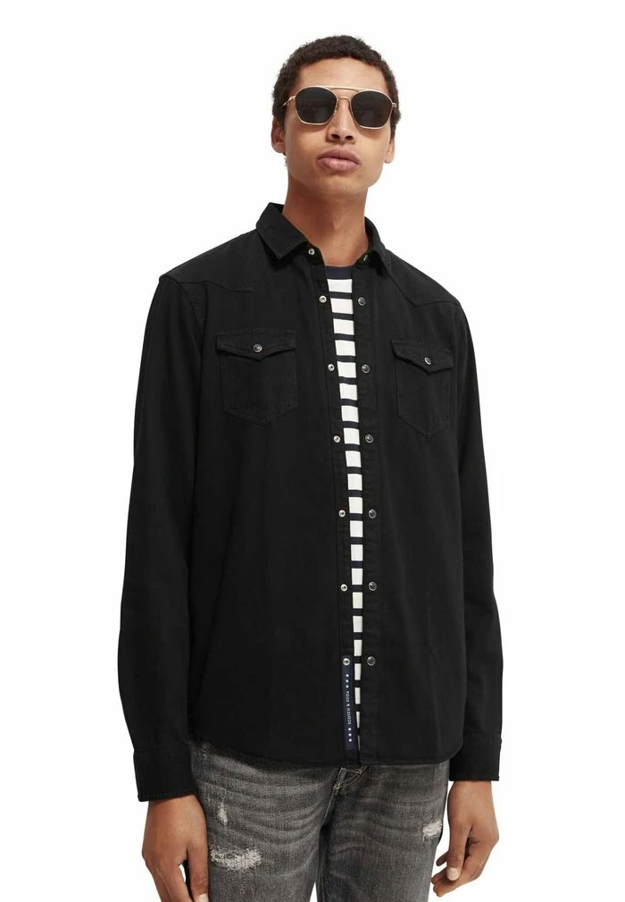 Scotch & Soda CLASSIC WESTERN - Chemise - Black 1 Scotch & Soda CLASSIC WESTERN - Chemise - Black
