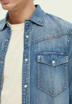 Scotch & Soda Chemise - Washed Indigo 11 Scotch & Soda Chemise - Washed Indigo -Scotch & Soda Soldes fd329dee2cab47388ed01cc1404df33f