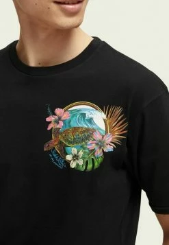 Scotch & Soda RELAXED FIT - T-shirt Imprimé - Black -Scotch & Soda Soldes fd6929108e0d4a55b55d767b47664cee