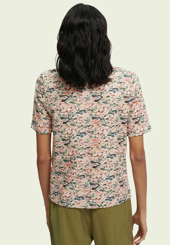 Scotch & Soda PRINTED ORGANIC - T-shirt Imprimé - Pink 3 Scotch & Soda PRINTED ORGANIC - T-shirt Imprimé - Pink – Image 3