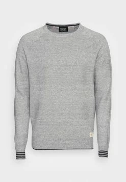 Scotch & Soda STRUCTURED BLEND CREWNECK - Pullover - Grey Melange -Scotch & Soda Soldes fd978f30de6449d79bcc07ad091c5fd3