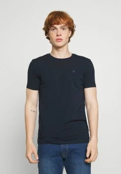 Scotch & Soda LOGO TEE 2 PACK - T-shirt Basique - Dark Blue/white -Scotch & Soda Soldes fe896ed707a2423aa3dccda8caee9114