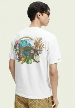 Scotch & Soda RELAXED FIT - T-shirt Imprimé - White