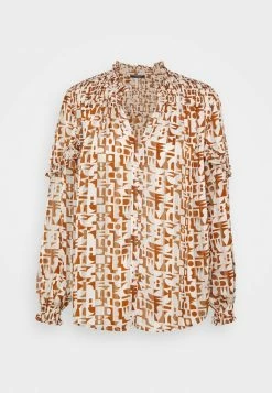 Scotch & Soda SHEER SHIRT WITH ALL OVER PRINT - Chemisier - Beige