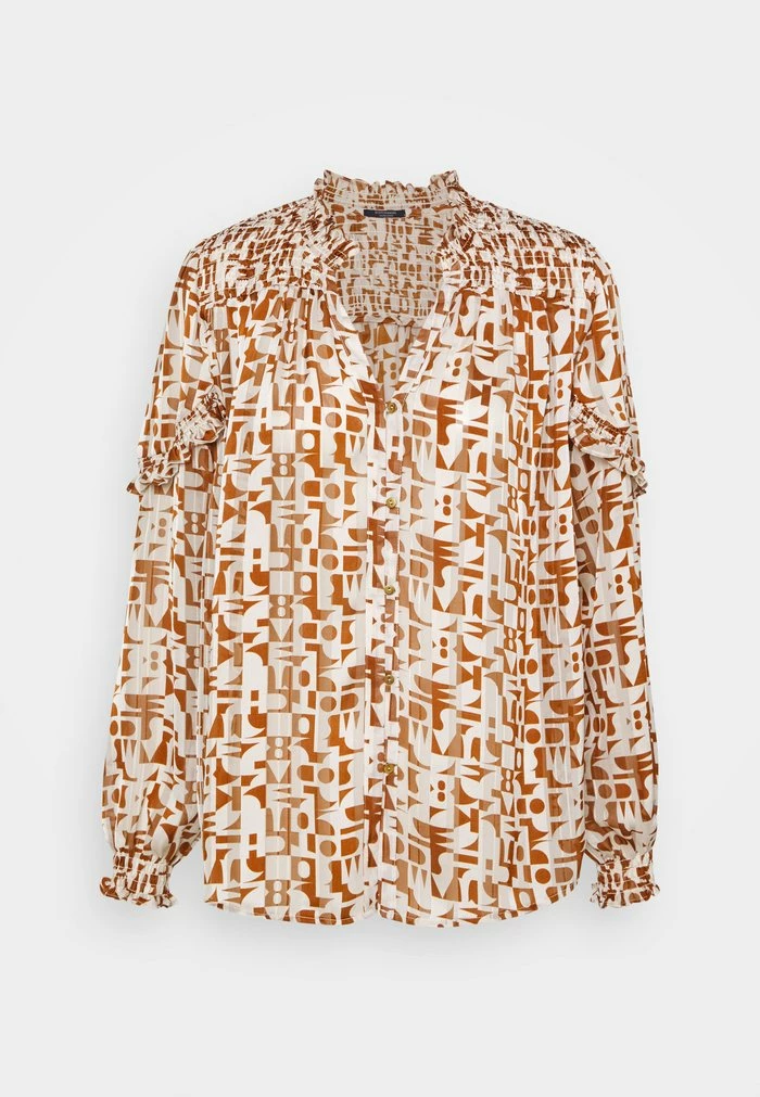 Scotch & Soda SHEER SHIRT WITH ALL OVER PRINT - Chemisier - Beige 1 Scotch & Soda SHEER SHIRT WITH ALL OVER PRINT - Chemisier - Beige