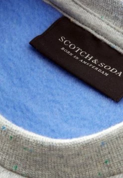 Scotch & Soda DOUBLE FACED WITH ARTWORK - Sweatshirt - Grey Melange -Scotch & Soda Soldes ffcf81eaaf2c426e8dd5ba498b290aa8